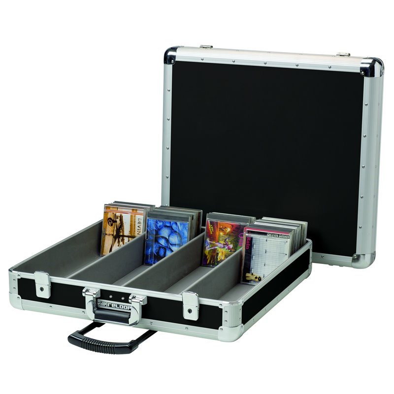 200 CD CASE TROLLEY BLACK