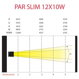 PAR SLIM 12x10W HEXA