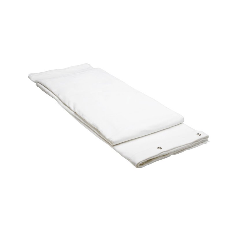 Molleton B1 blanc avec Oeillets acier bruni 3 x 3 m