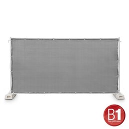 Tissu pour masquage de barrière Type 800, 1,76 x 3,41 m, avec œillets, gris