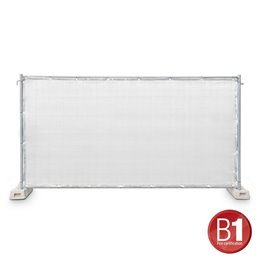 Tissu pour masquage de barrière Type 800, 1,76 x 3,41 m, avec œillets, blanc