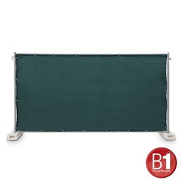 Tissu pour masquage de barrière Type 800, 1,76 x 3,41 m, avec œillets, vert