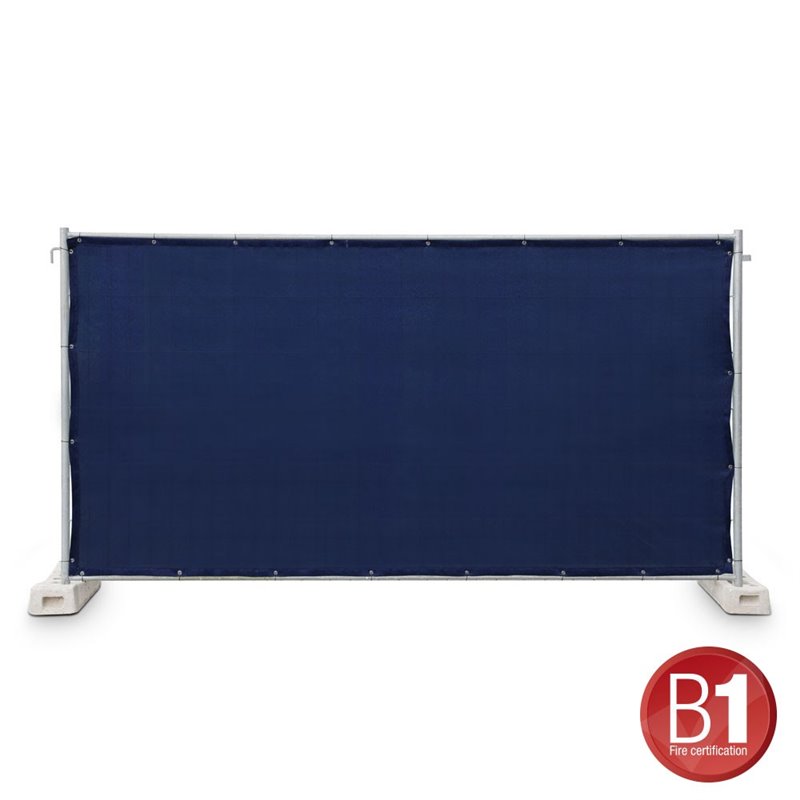 Tissu pour masquage de barrière Type 800, 1,76 x 3,41 m, avec œillets, bleu foncé