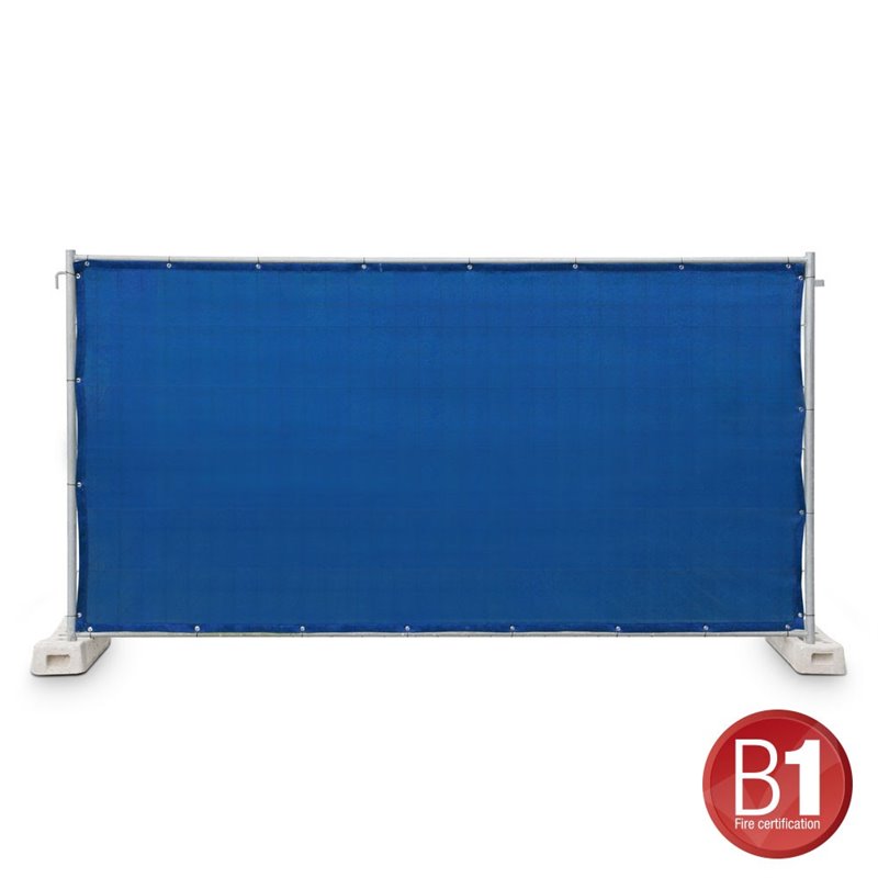 Tissu pour masquage de barrière Type 800, 1,76 x 3,41 m, avec œillets, bleu clair