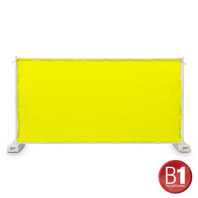 Tissu pour masquage de barrière Type 800, 1,76 x 3,41 m, avec œillets, jaune