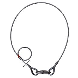 Corde de sécurité Saveking® 5 mm, 1 m, dé à coudre des deux côtés, argent