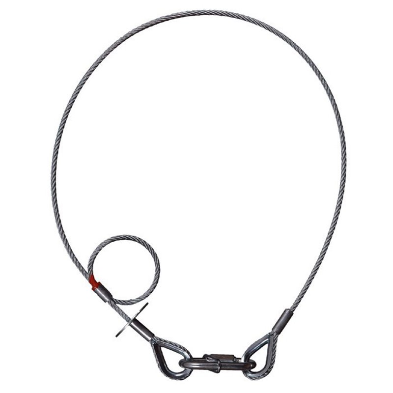 Corde de sécurité Saveking® 5 mm, 1 m, dé à coudre des deux côtés, argent