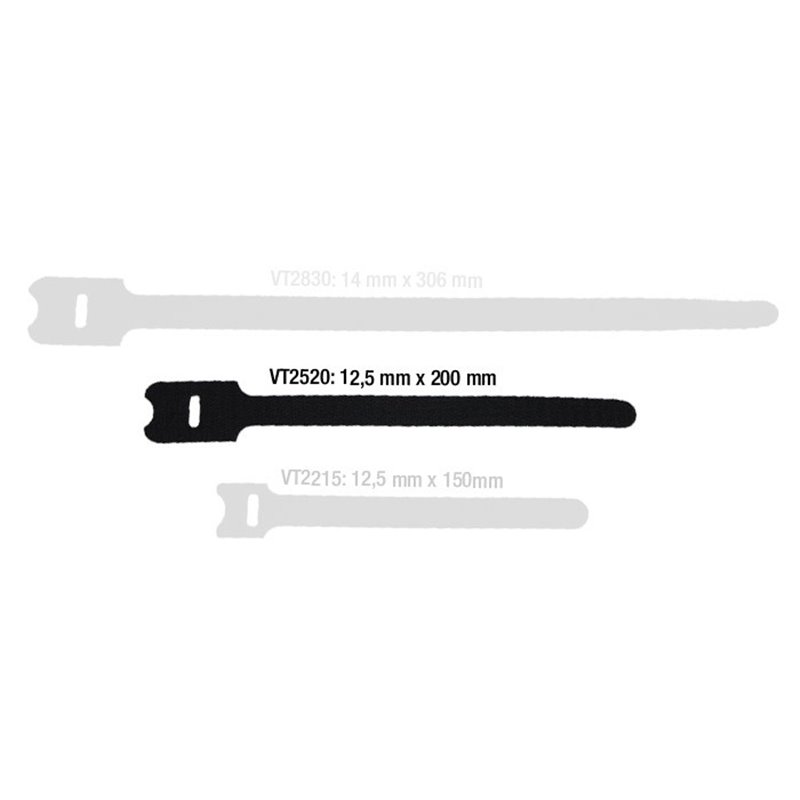 Serre-Câble Velcro 200 x 25 mm noir Serre-Câble Velcro 200 x 25 mm noir