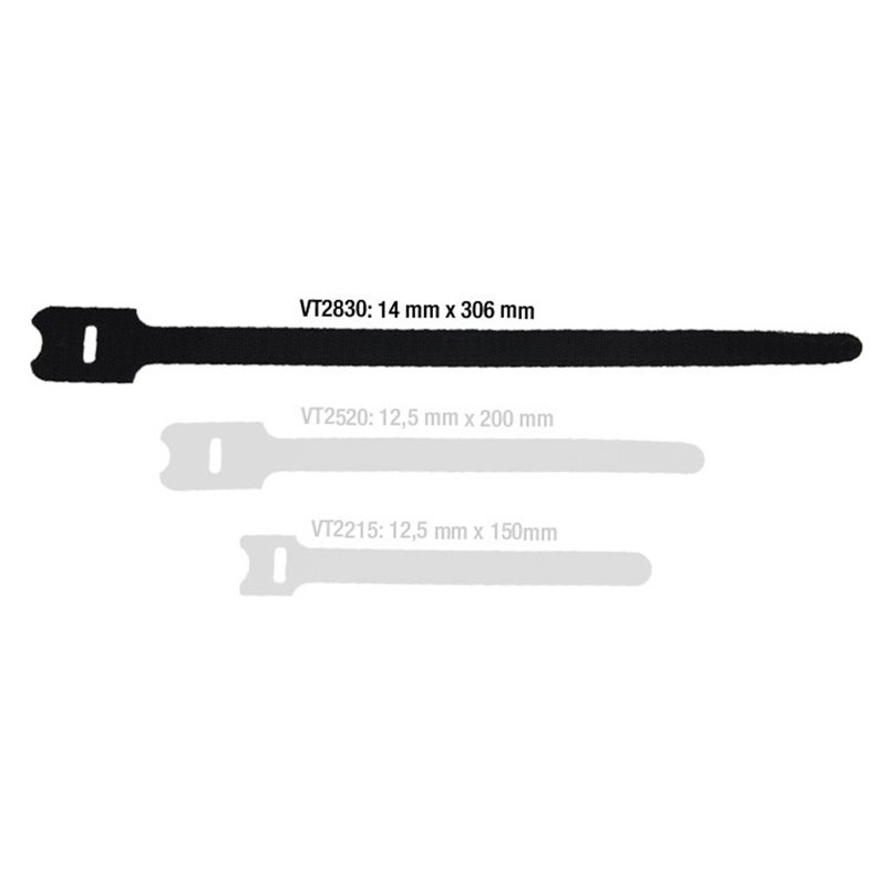 Serre-Câble Velcro 306 x 28 mm noir
