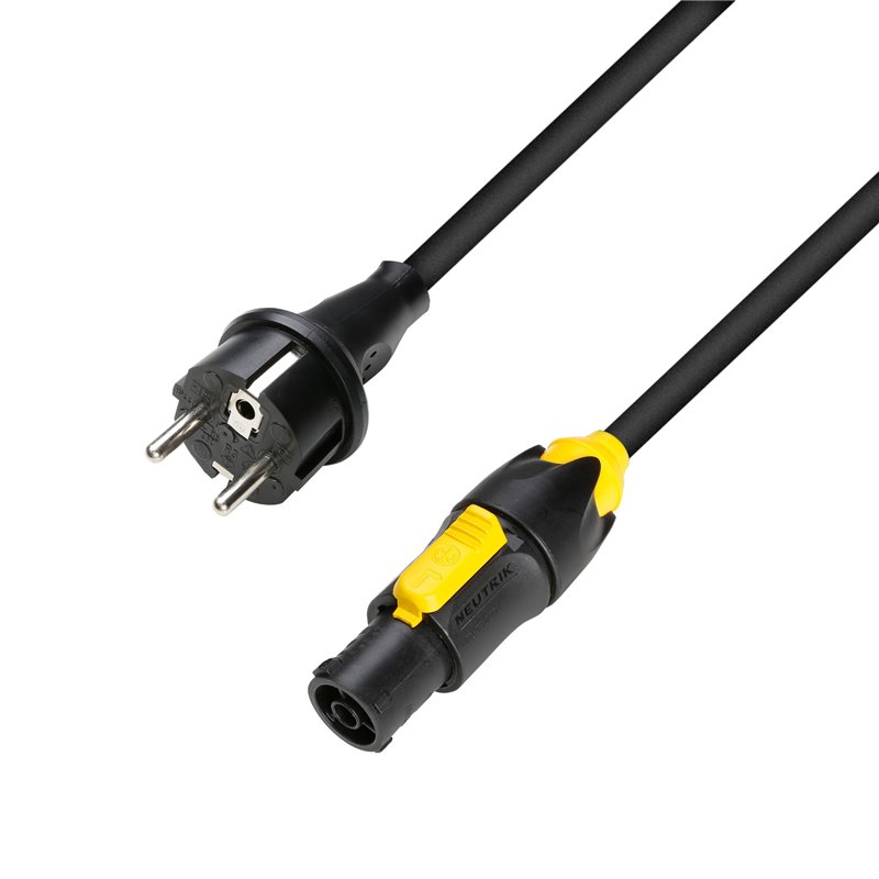 Câble secteur CEE 7/7 - Powercon True1 1,5 mm² 5 m