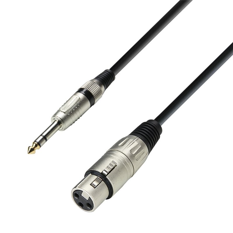 Câble Micro XLR femelle vers Jack 6,35 mm TRS stéréo 3 m Câble Micro XLR femelle vers Jack 6,35 mm TRS stéréo 3 m
