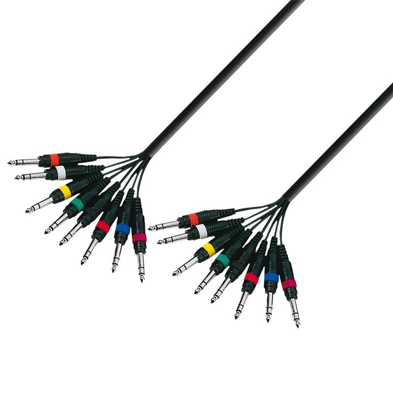Câble Multipaire 8 x Jack 6,35 mm TRS stéréo vers 8 x Jack 6,35 mm TRS stéréo 5 m Câble Multipaire 8 x Jack 6,35 mm TRS stéréo vers 8 x Jack 6,35 mm TRS stéréo 5 m