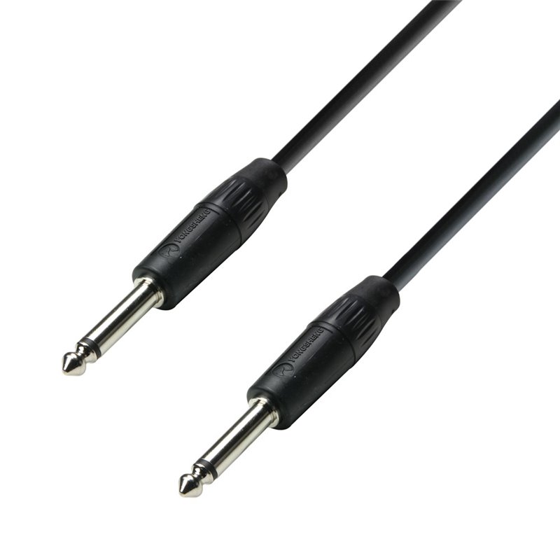 Câble Enceintes 2 x 1,5 mm² Jack 6,35 mm mono vers Jack 6,35 mm mono 1,5 m