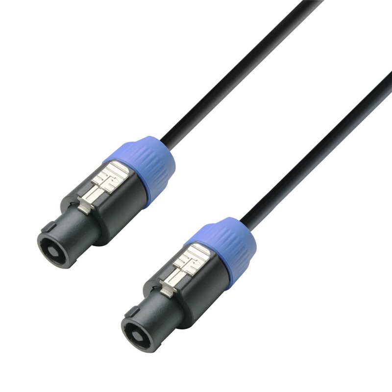 Câble Enceintes 2 x 1,5 mm² Speakon 4 points vers Connecteur Enceinte standard 4 points 2 m