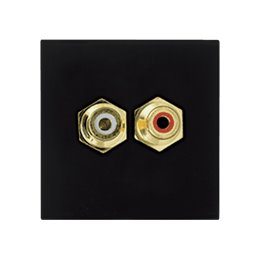 Plastron 45x45 - RCA Noir