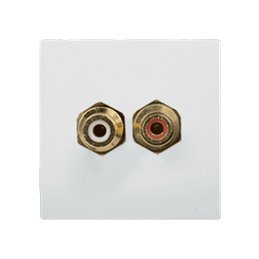 Plastron 45x45 - RCA Blanc