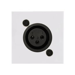 Plastron 45x45 - XLR Blanc