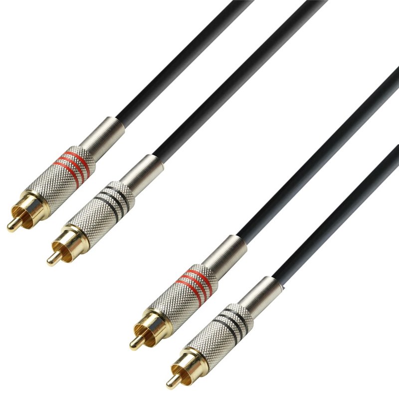 Câble Audio 2 x RCA mâle vers 2 x RCA mâle 3 m Câble Audio 2 x RCA mâle vers 2 x RCA mâle 3 m