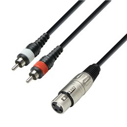 Câble audio embase XLR sur 2 connecteurs RCA, 1 m