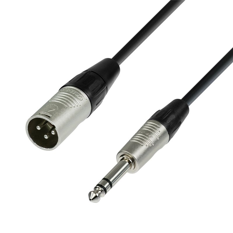 Câble Micro REAN XLR mâle vers Jack 6,35 mm TRS stéréo 0,3 m