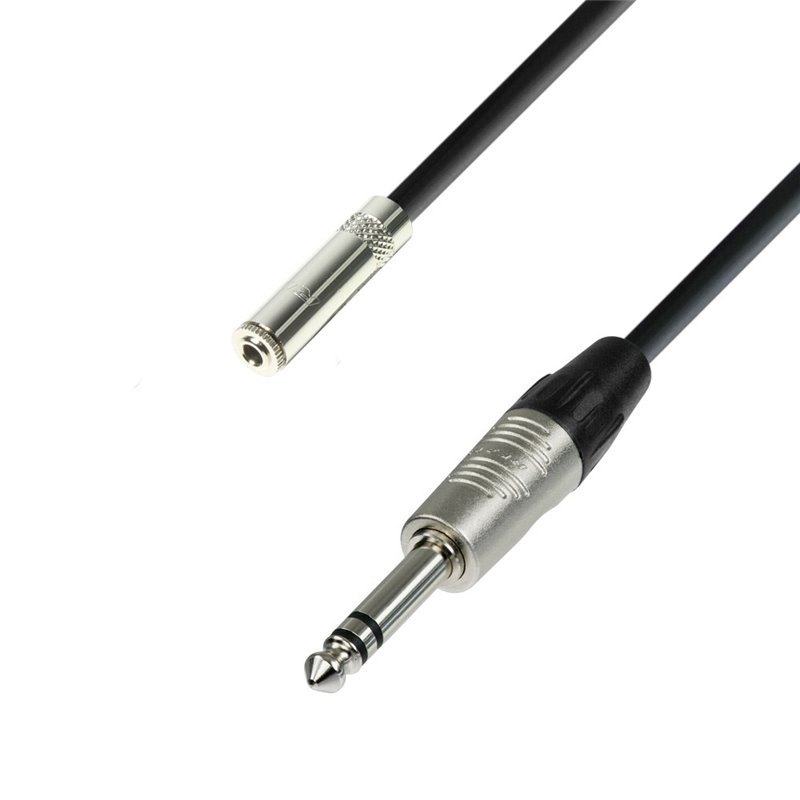 Rallonge Casque Mini-Jack 3,5 mm stéréo vers Jack 6,35 mm stéréo 3 m Rallonge Casque Mini-Jack 3,5 mm stéréo vers Jack 6,35 mm stéréo 3 m