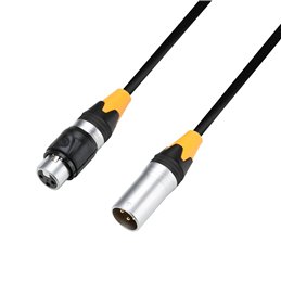 Câble DMX AES/EBU XLR mâle 3 points vers XLR femelle IP65 0,5 m