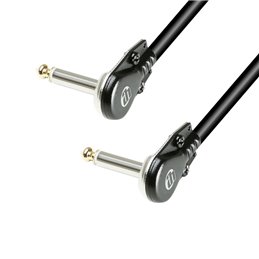 Câble patch avec connecteurs jack 6,35 mm mono coudés extra-plat 20 cm