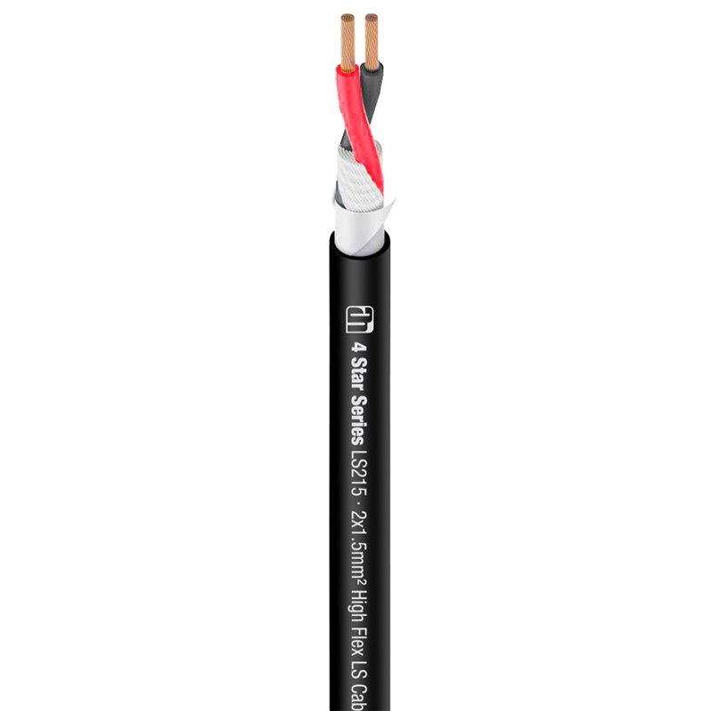 Câble Haut-parleur 2 x 1,5 mm² noir