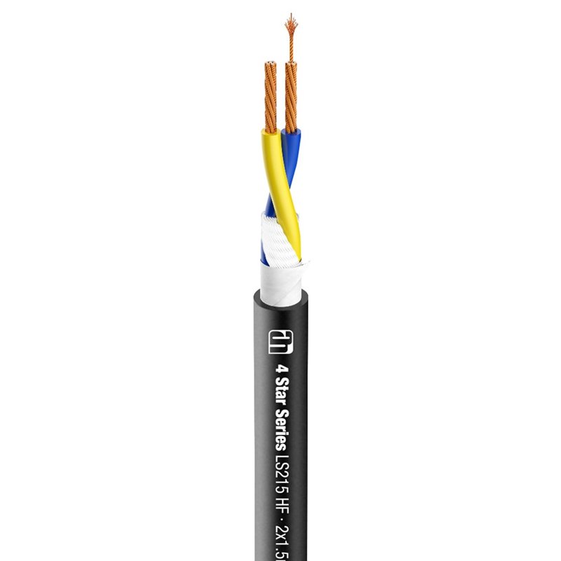 Speaker Cable 2 x 1.5 mm² highly flexible black