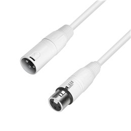 Câble Micro XLR mâle vers XLR femelle 1 m blanc