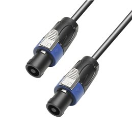 Câble Enceintes 2 x 1,5 mm² Speakon 2 points vers Connecteur Enceinte standard 2 points 1 m