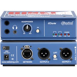 Récepteur DANTE 2 canaux EtherCon