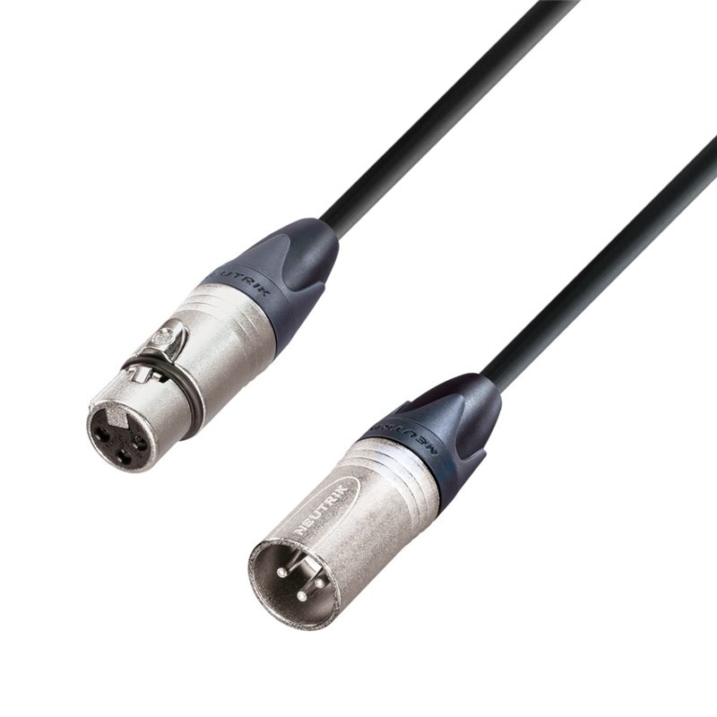 Câble Audionumérique AES/EBU 110 Ohms Neutrik XLR mâle vers XLR femelle 5 m