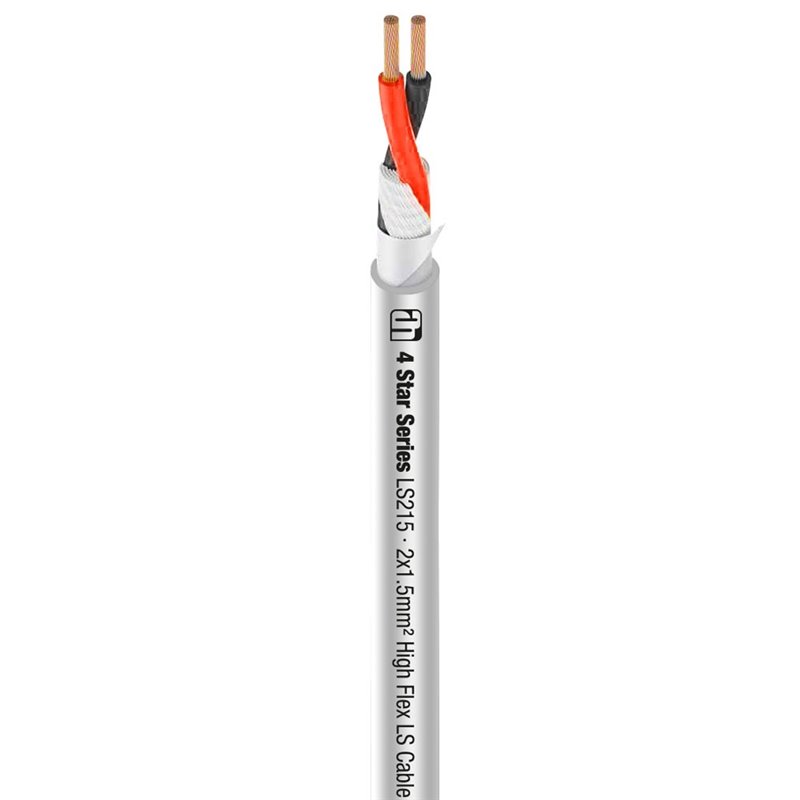 Câble Haut-parleur 2 x 1,5 mm² blanc