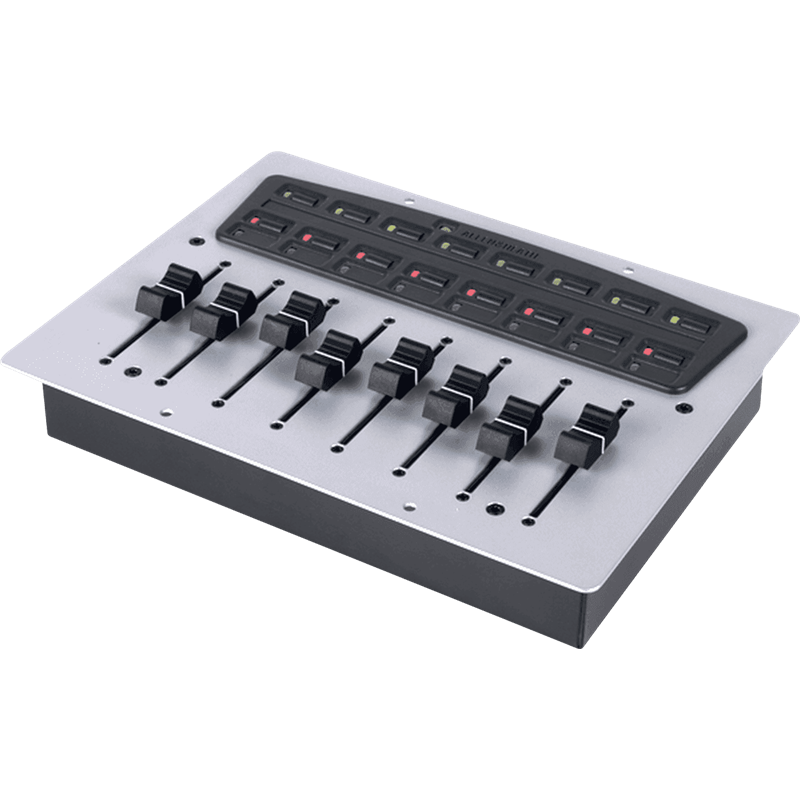 16 switchs, 25 LED 8 faders