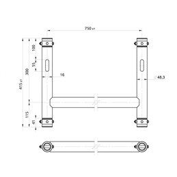 BT-TRUSS H-Frame BLK 750x415