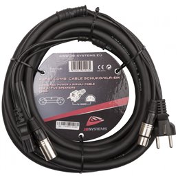 AUDIO COMBI CABLE SCHUKO/XLR-10M