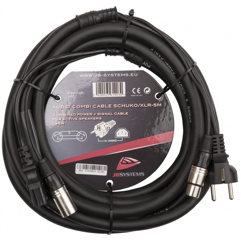 Sonoplay AUDIO COMBI CABLE SCHUKO/XLR-10M Alimentation et signal d