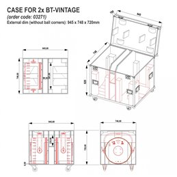 CASE for 2x BT-VINTAGE