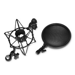 Suspension microphone avec filtre anti-pop