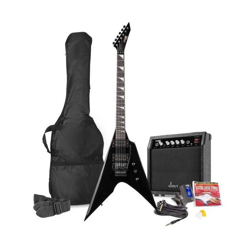 MAX - GigKit Pack guitare électrique Rock, noire