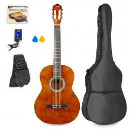 Pack guitare classique SoloArt, naturel foncé
