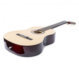 Pack guitare classique, couleur bois naturel, avec accordeur sangle housse médiators