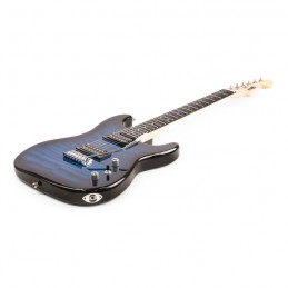 GigKit Pack guitare électrique Rock, effet matelassé, bleu foncé
