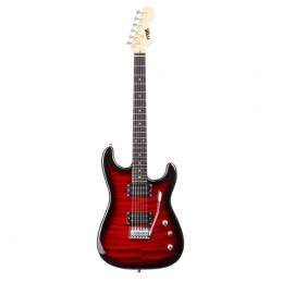 GigKit Pack guitare électrique Rock, effet matelassé, rouge foncé