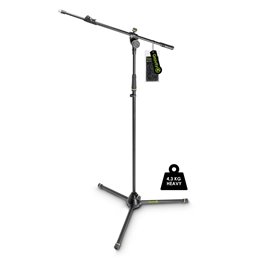 Support de microphone lourd avec pied de trépied et bras de rallonge 2 points