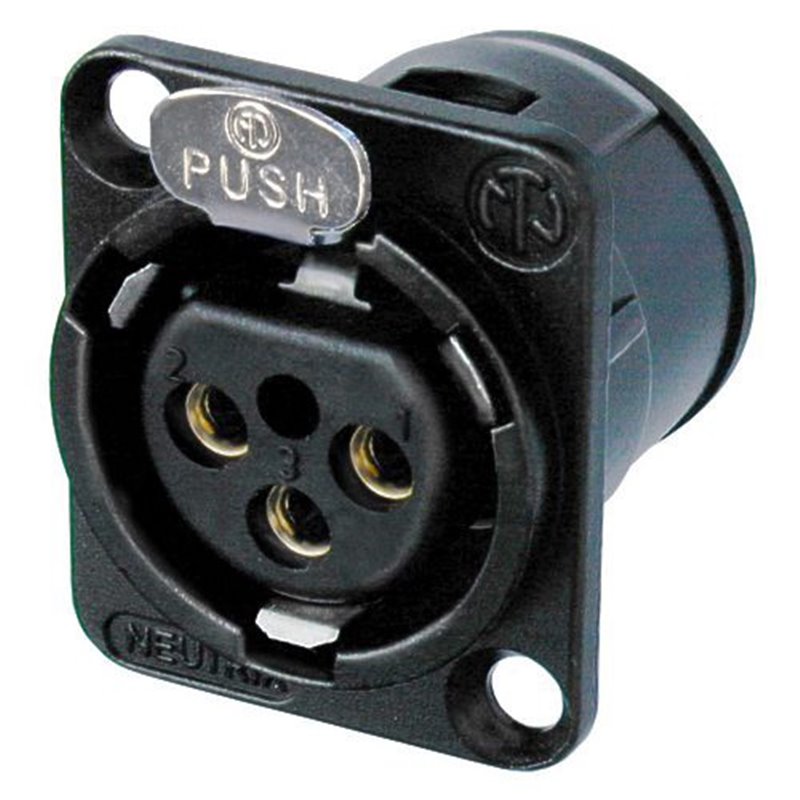 Embase XLR femelle noir Embase XLR femelle noir