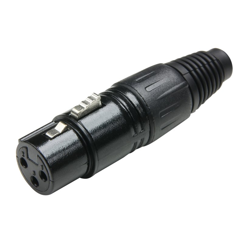 Connecteur XLR femelle noir