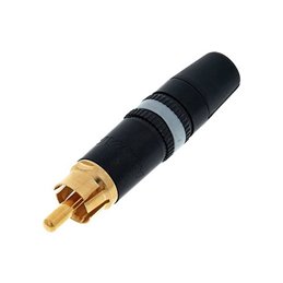 Connecteur REAN / RCA en Boîtier Métallique (format D) avec Marquage blanc et Contacts dorés