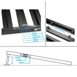 Pedalboard variable avec housse de transport matelassée 60cm